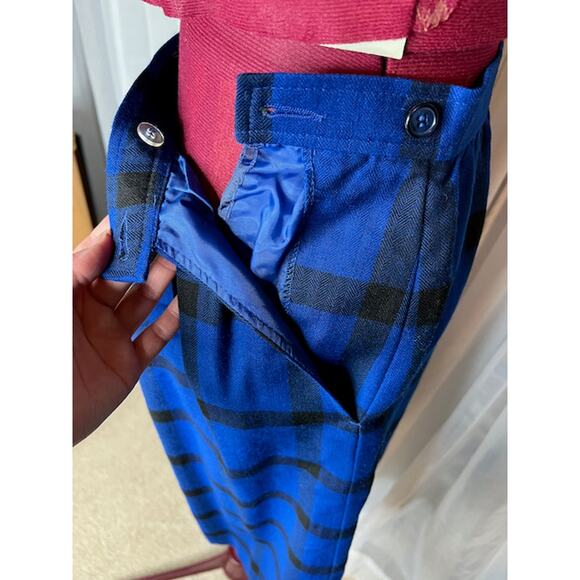 Pendleton skirt wool plaid knee length blue black - Picture 9 of 11